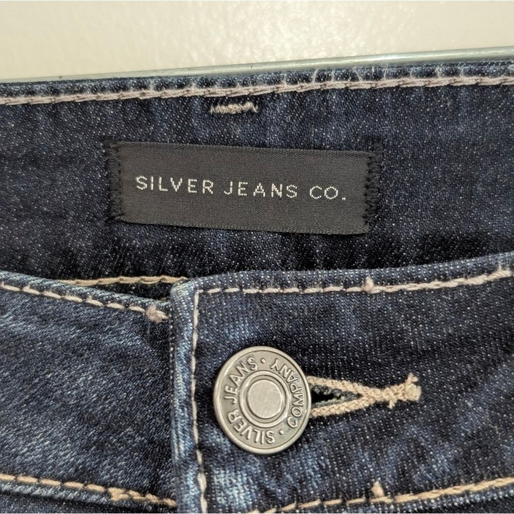 Silver Jeans Suki Slim Boot Dark Wash Stretch Denim Jeans W32 L33 Quiet Luxury - Picture 8 of 9
